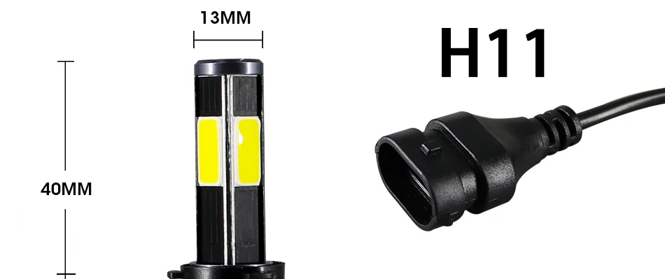 17 hlxg 4 Sides 12000LM H8 H11 Fog lights No Error Free h7 led canbus H4 Lamp HB3 9005 HB4 90W light bulbs for cars 24V 12V 6000K