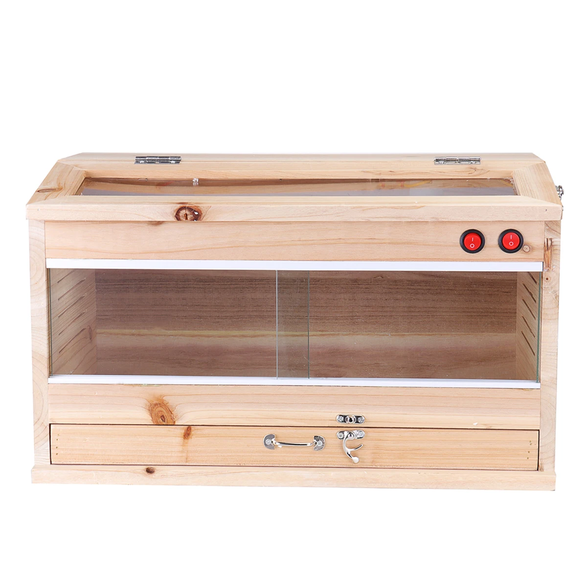 

Wooden Reptiles Terrariums Enclosure Heating Cage Lizard Frogs Snake Turtle Tank With Lock Breeding Box Reptiles Supplies
