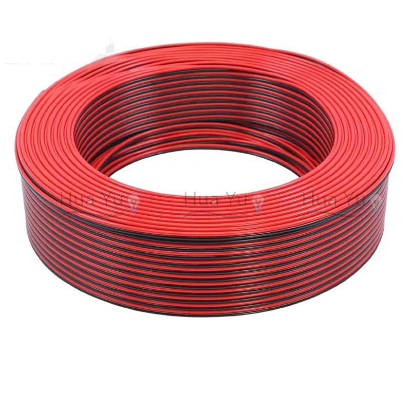 Медь 18AWG, 2-контактный красные, черные кабель, изолированный провод PVC, 18 awg провод, электрический кабель, светодиодный кабель, "сделай сам" для подключения, продлить жильный кабель