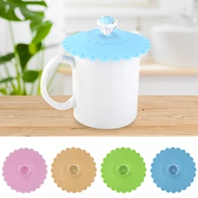 Еда-класс силиконовая крышка для чашек многоразовые бриллиантовый чехол термостойкая безопасный Термальность изоляционное Уплотнение Крышка для бутылки, Герметичная Кружка-пыле B4