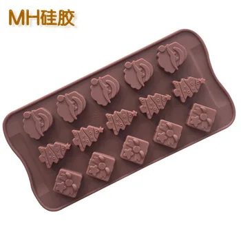 

by dhl 200pcs practical Silicone cake molds, silicone molds snowman Christmas tree wand socks, chocolate molds, baking tools