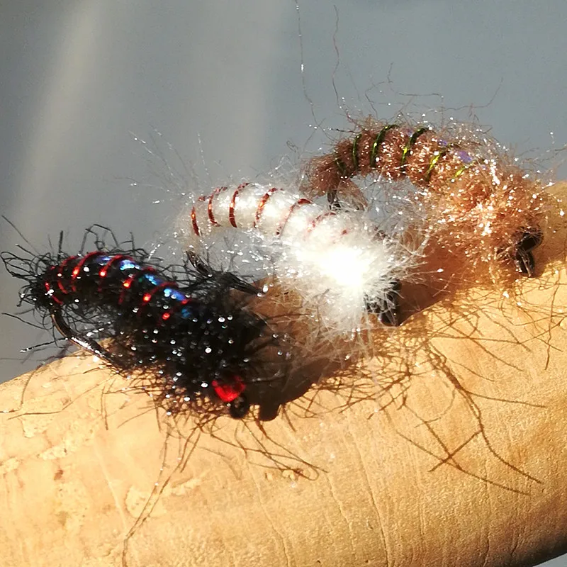 KKWEZVA 24 шт. мокрые насекомые приманки для ловли нахлыстом из яркой медной проволоки материал Нимфа Форель Приманка для ловли нахлыстом