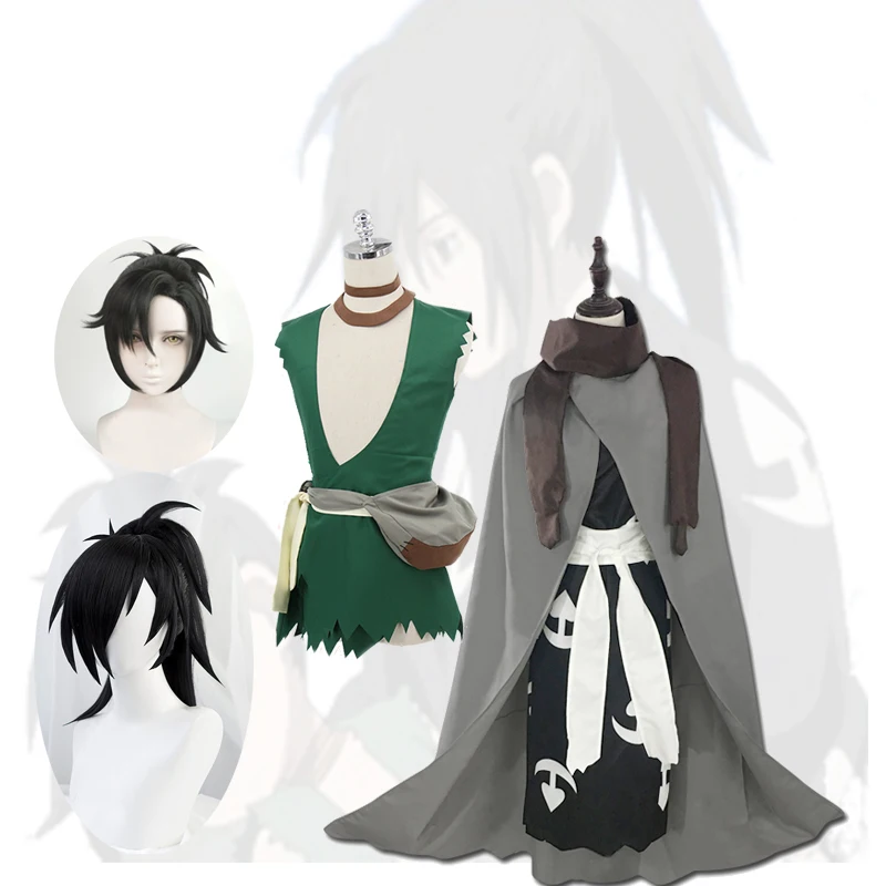 

Anime Dororo Hyakkimaru Cosplay Costume Full set Outfit Cos wig Kimono Uniform Anime Halloween costumes Convention Dress