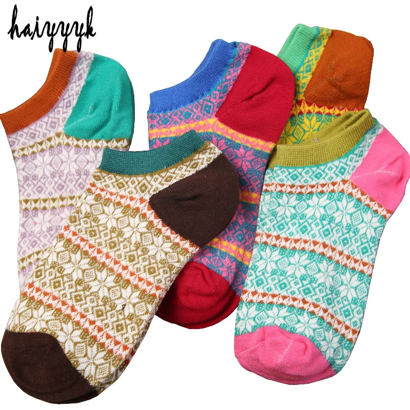 3 пар/лот новые модные женские хлопковые носки с красочным принтом весенние повседневные носки meias soks bobby носки calcetines mujer