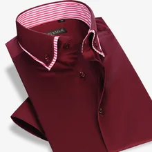 Хлопок мужские модные однотонные рубашки бренд высокого качества с коротким рукавом деловая черная синяя 4XL Мужская одежда рубашки