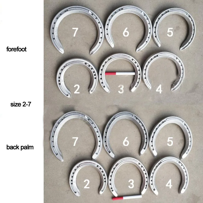 4 قطعة/المجموعة الحصان هوف أحذية الحصان سباق اكسسوارات الفروسية المعدات دائم الألومنيوم سبائك حدوة مع حدوة حصان الأظافر
