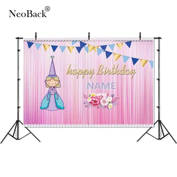 

Colorwonder Baby Girl with Purple Fairy Dress Photo Background Pink Fabric Curtain with Flags and Flowers Backdrop for Birthday
