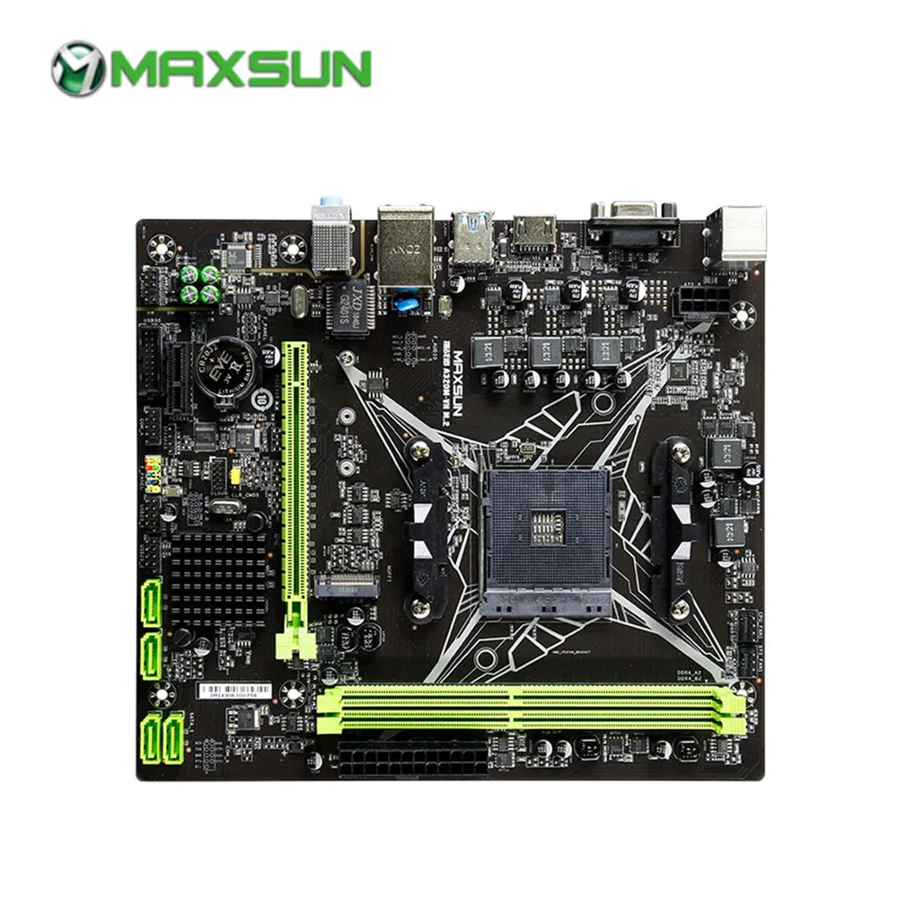 

MAXSUN A320M Challenger VH AMD Motherboards M-ATX Dual Channel DDR4 SATAIII USB3.1 Motherboard Five-Phase Power AM4 Interface