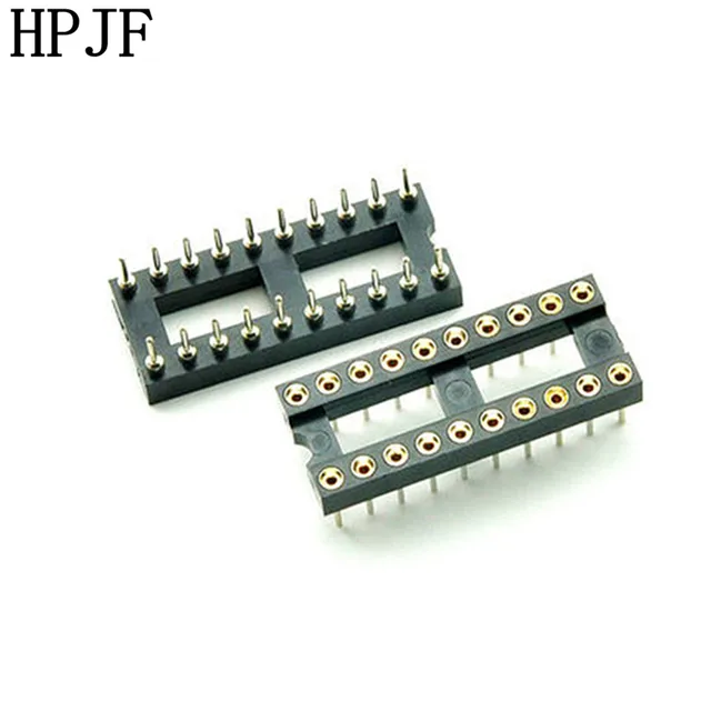 TAODAN IC Socket 20PCS 2.54 Pitch 7.6 Row Pitch 2 Row 8 Round Pins - View #4