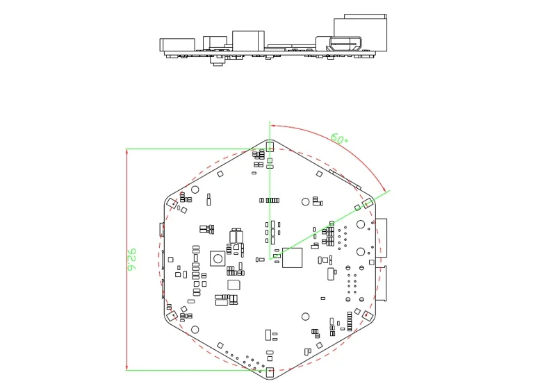 Процессор Respeaker Core v2.0 Интеллектуальное распознавание речи ARM четырехъядерный микрофон Cortex A7 6 для приложений голосового интерфейса