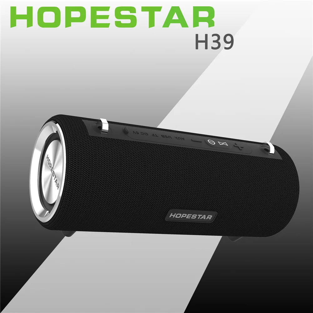 Беспроводной портативный Bluetooth динамик HOPESTAR H39 с басовым эффектом Водонепроницаемый наружное покрытие-стоящий банк питания USB AUX FM радио
