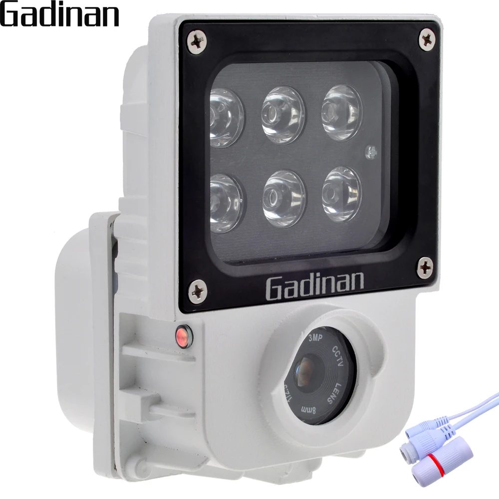GADINAN H.265 2.0MP 1080P IP Camera 6pcs Array IR or White Light Leds Optional Outdoor Cam Security CCTV ONVIF Waterproof XMEye camera : image GADINAN H.265 2.0MP 1080P IP Camera 6pcs Array IR or White Light Leds Optional Outdoor Cam Security CCTV ONVIF Waterproof XMEye camera