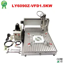 cnc lathe machine 6090Z VFD1.5KW 3axis water cooling spindle for full assembled