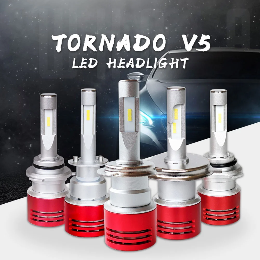 

2 pcs V5 LED Car Headlight Bulb H4 H1 H3 H11 9005/HB3 9006/HB4 9012 Head lamps 60W Auto Lamp 6000K 12V