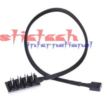 

by dhl or ems 200pcs Host Case PC Cooler Cooling Fan 1 Female to 4/5 Male 4/5Pin Power Cable Socket 4/5Port Fan Hub Splitter