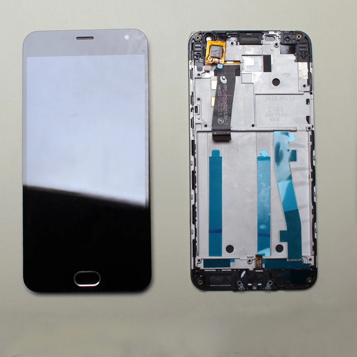 

100% Warranty Frame+LCD Display+Touch Screen Digitizer Assembly+home bottom For Meizu m2 Meilan 2 meizu m2 mini Cell Repair Part