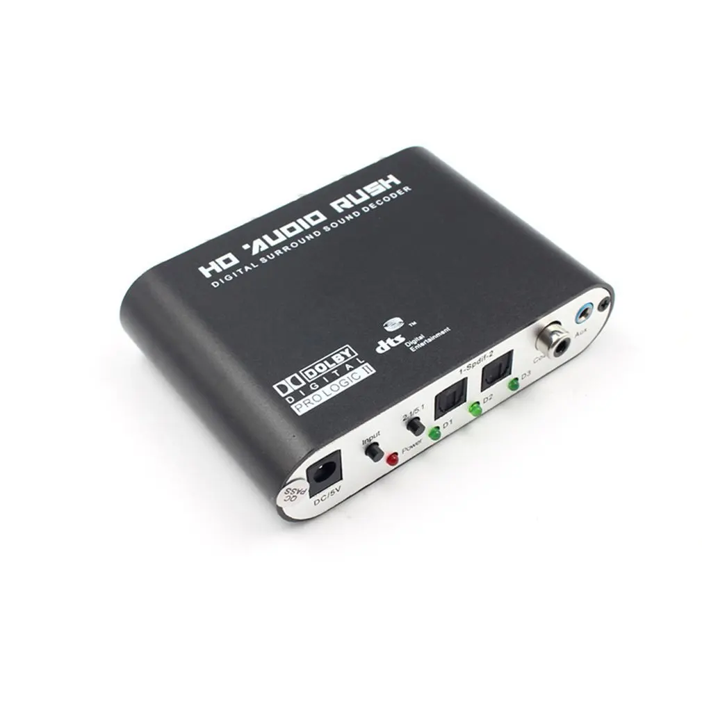  Digitale ad Analogico AC3 Ottico a HD 5.1 Audio Decoder Convertitore 2 SPDIF Porte Dts/Ac-3 HD Audi
