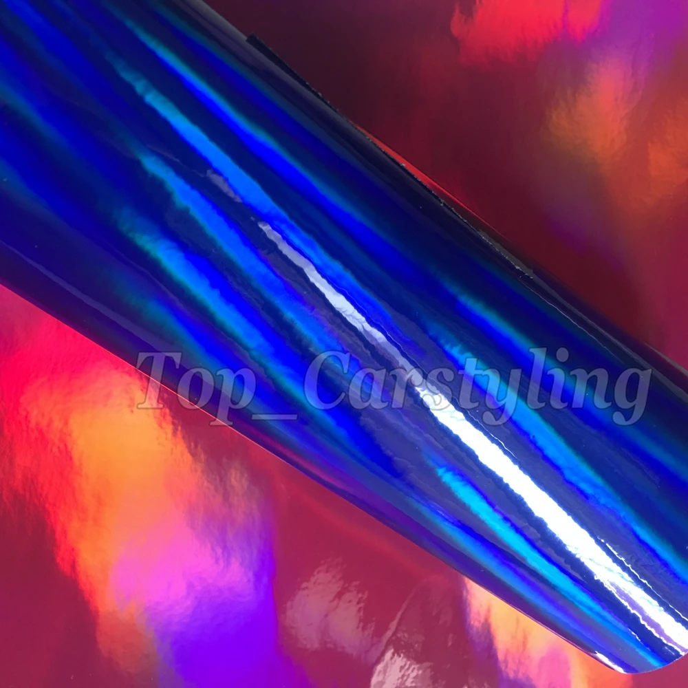 Dark Blue holographic chrome vinyl sticker wrap sheet 3M Avery Arlon Vinyl Sticker foile wrap sheet (5)