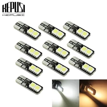 Buy 10pcs Bright Double No Error T10 LED 194 168 W5W Canbus 4 SMD 5050 LED Car Interior Bulbs Light Parking Width Lamp Free Shipping