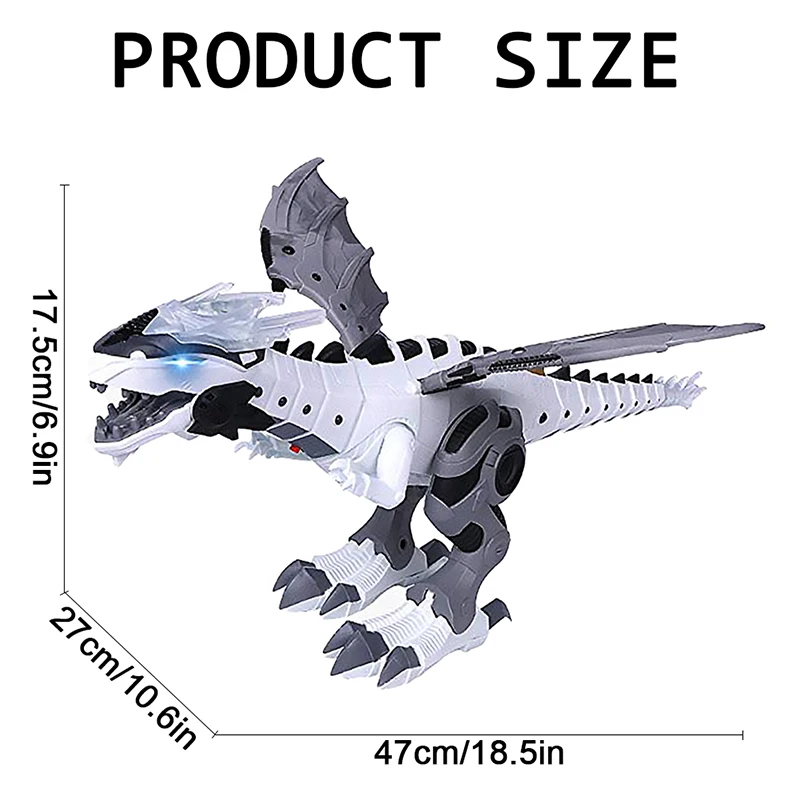 Электрический динозавр модель игрушки большой размер ходьба спрей динозавр робот со светом Звук механическая игрушка-Динозавр для