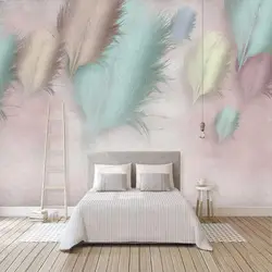 Пользовательские фото обои 3D Мода перо Современная Фреска гостиная спальня романтический домашний декор обои Papel де Parede 3 D