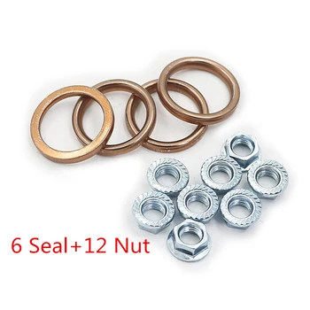 

Motorcycle 6 seal and 12 nut Exhaust Manifold Gasket Seal Repair Set for Honda CBX1000 Super Sport 1979 - 1982 1980 1981 Compl.)