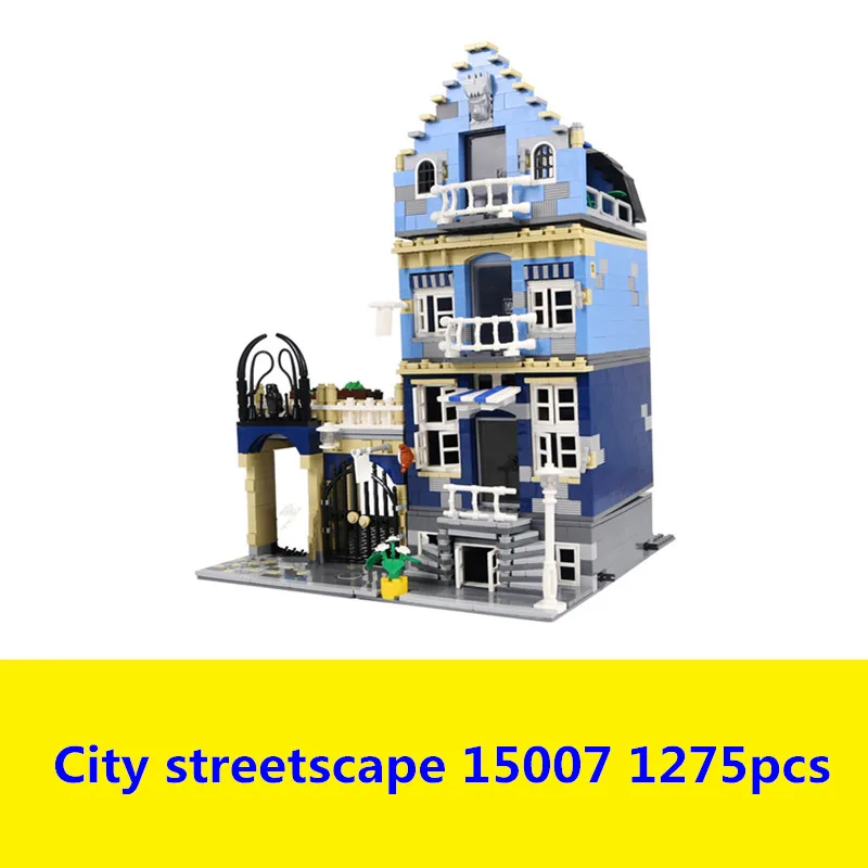 

15007 1275Pcs 2017 Lepin Factory City Street European Market Model Building Block Set Bricks Kits Compatible 10190