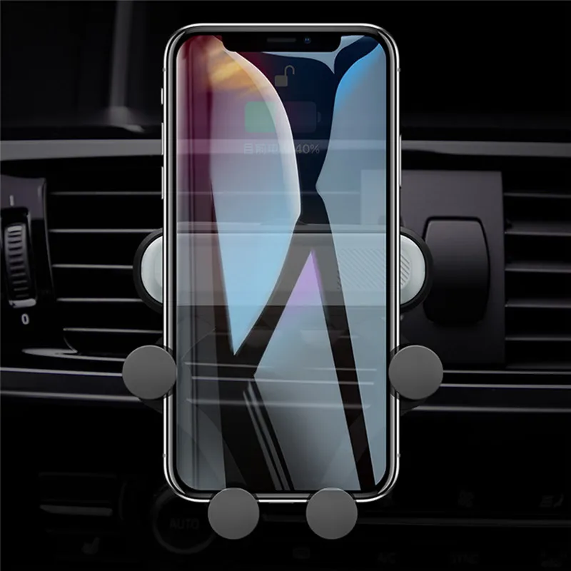 Универсальный автомобильный мобильный телефон гравитационный держатель на вентиляционное отверстие автомобиля кронштейн на выходе зажим держатель телефона вращение на 360 градусов для Iphone X samsung