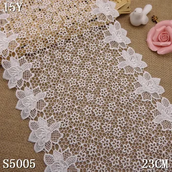 

Free shipping width 23cm 2colors Water soluble embroidery lace DIY manual accessories Garment accessories