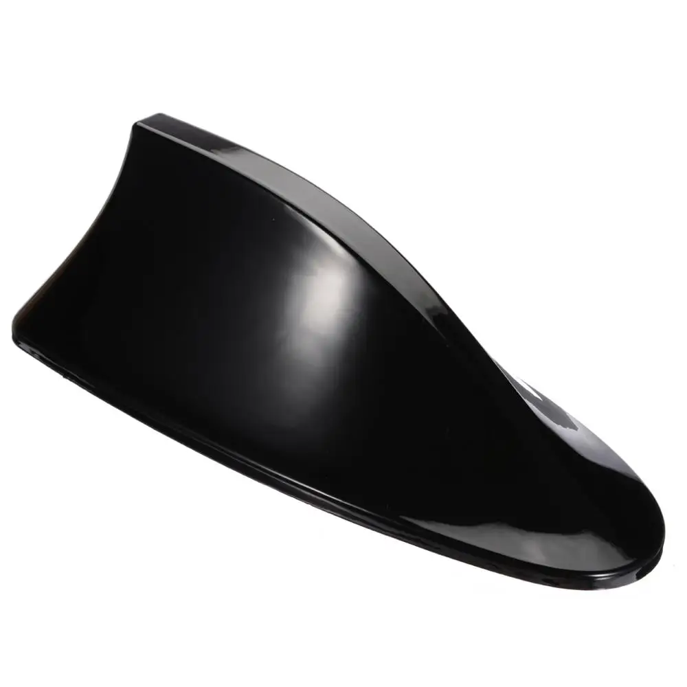 

Mayitr 1pc Black Car Roof Shark Fin Antenna Universal Auto Shark Fin Aerial Radio FM/AM Decorate for Car Exterior Accessories