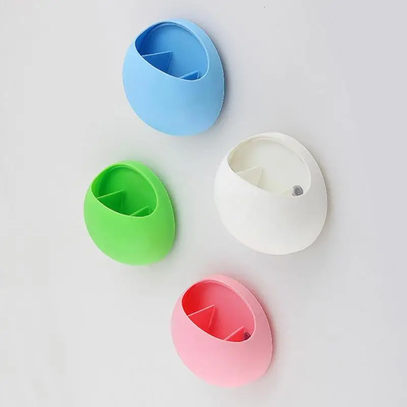 

New Simple Practical Cute Eggs Shape Design Toothbrush Sucker Holder Hooks Cup Toothbrush Rack Bathroom Kitchen Storage Set