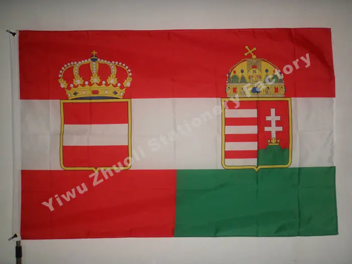 Австро-венгерский военный флаг(1918) 150X90 см(3X5 футов) 120 г 100D полиэстер двойной сшитый Высокое качество