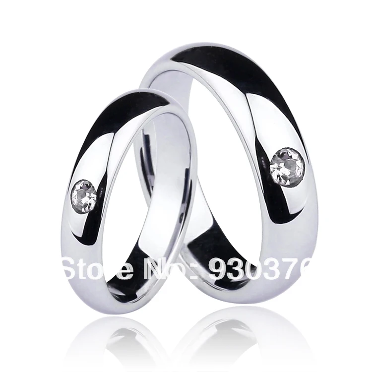 

Luxury Quality 1 pc His&Hers 0.06ct simulated stone Wedding Ring,Couple Rings,Free Engraving