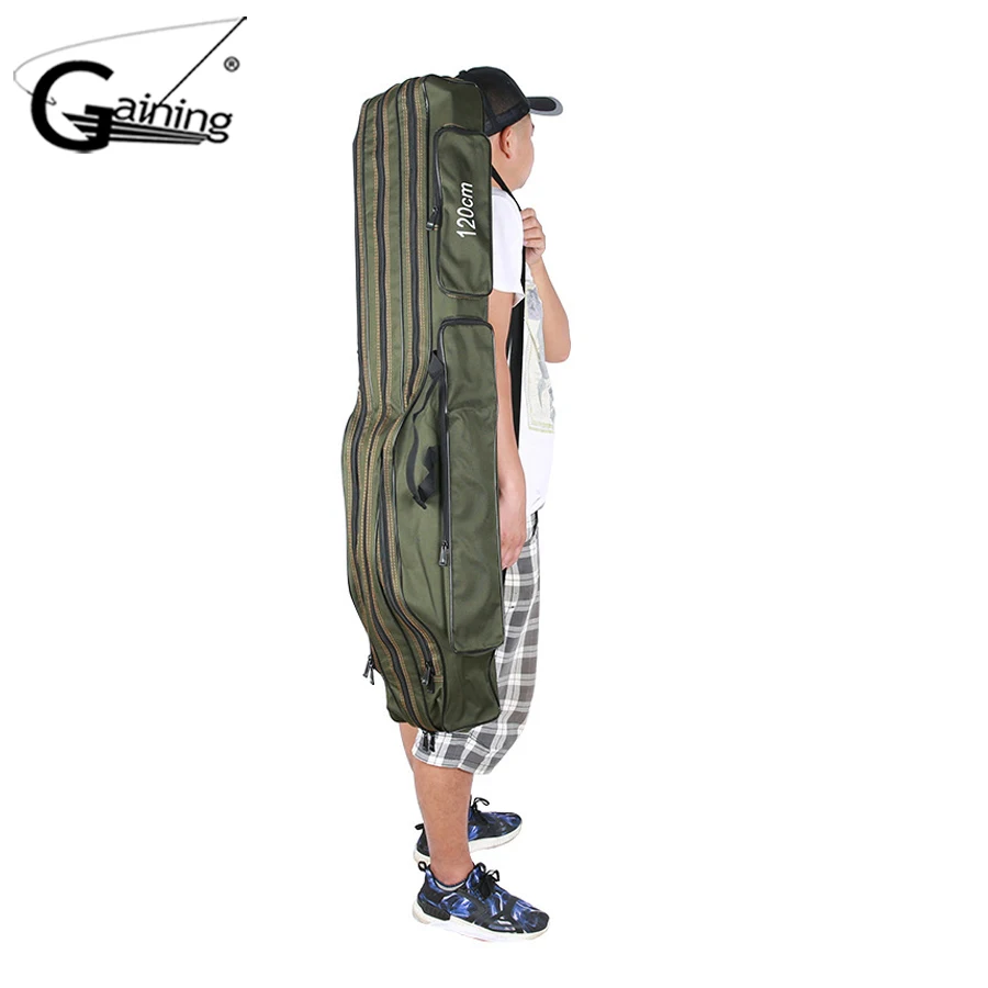 Fishing Bag Portable Foldable Fishing Rod Carrier Fish Pole Tools Storage Bag Case 9
