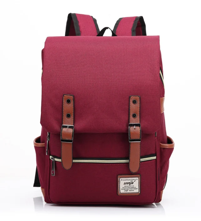 14 15 15,6 15,4 дюйм Сумка для ноутбука сумки для ноутбуков кейс для ноутбука рюкзак подходит для мужчин и женщин Студент прочный долговечный - Цвет: Wine Red