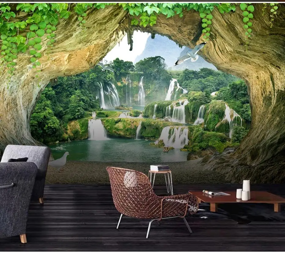 mural 3d wallpaper 3d wall papers for tv backdrop Water Cornucopia 3D Stereo Landscape Wall mural 3d wallpaper 3d wall papers for tv backdrop Water Cornucopia 3D Stereo Landscape Wall