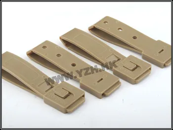 

EMERSON Malice clip for MOLLE System 3" Long 4 packs TAN connection with accessory kit Hunting Accessories Airsoft Party Supplie