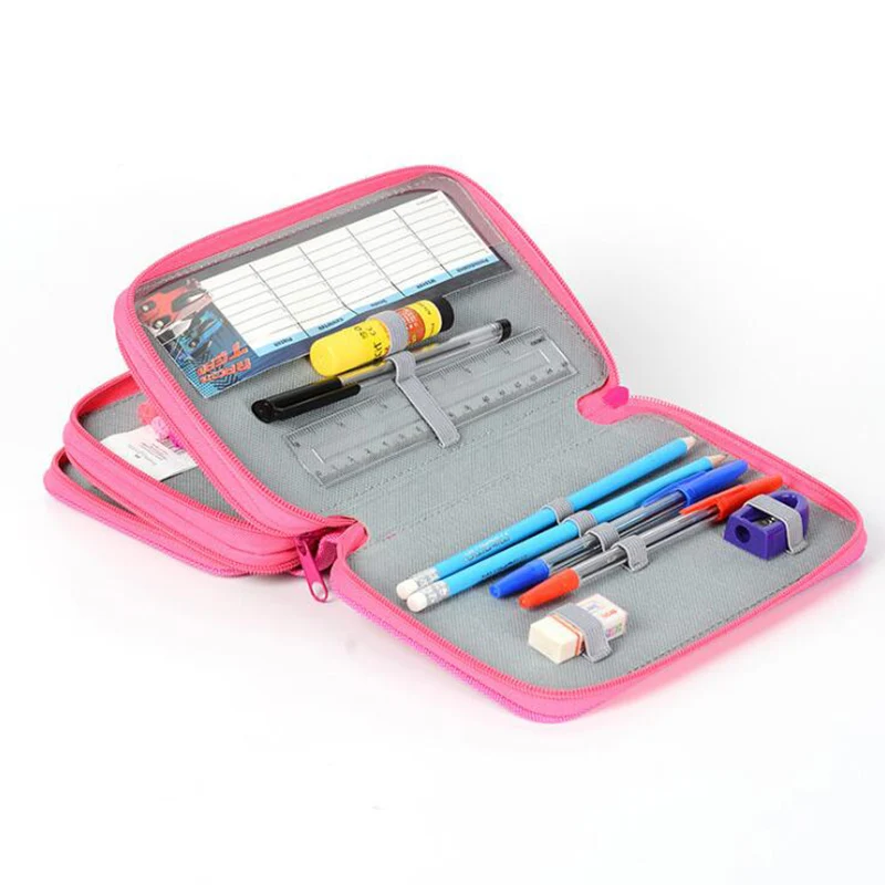 

Large Capacity 42 Holes Pencil Bags Women Men Art Drawing Multifunction Storage Box Student Stationery 3 Layers Pencilcase Gift