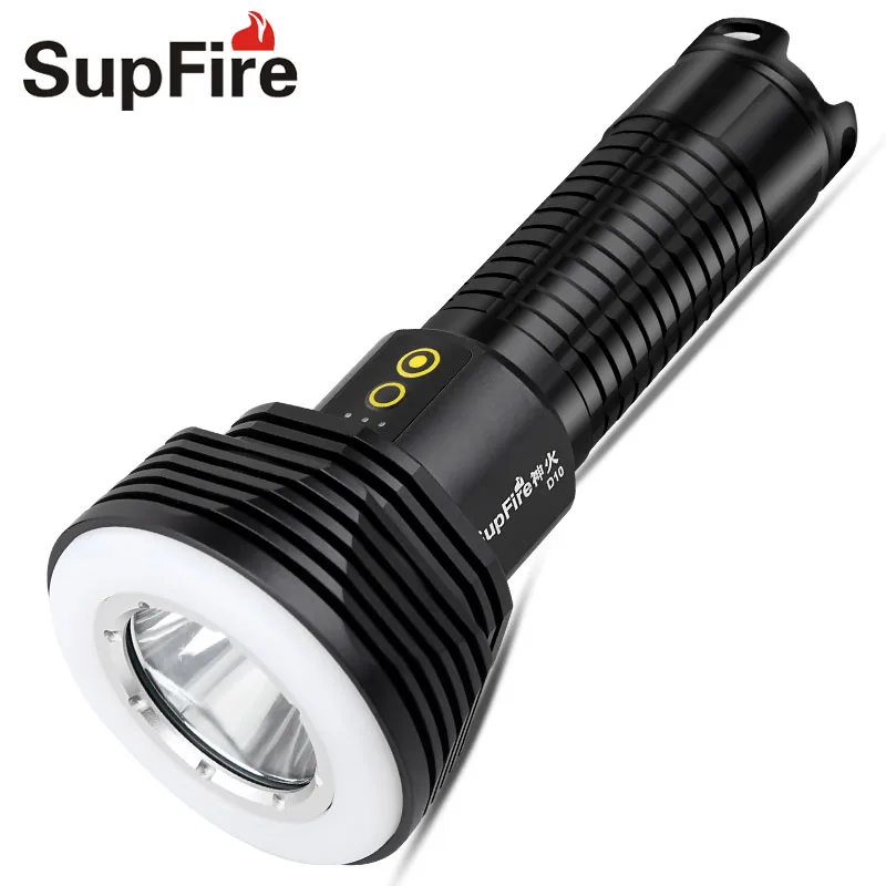 Supfire D10 светодиодный фонарь перезаряжаемый 26650 красный аварийный светильник