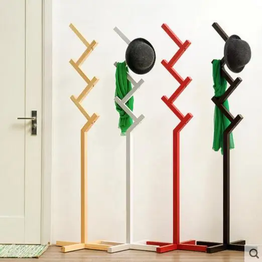 

Solid wood cloakroom landing simple clothes rack hanger