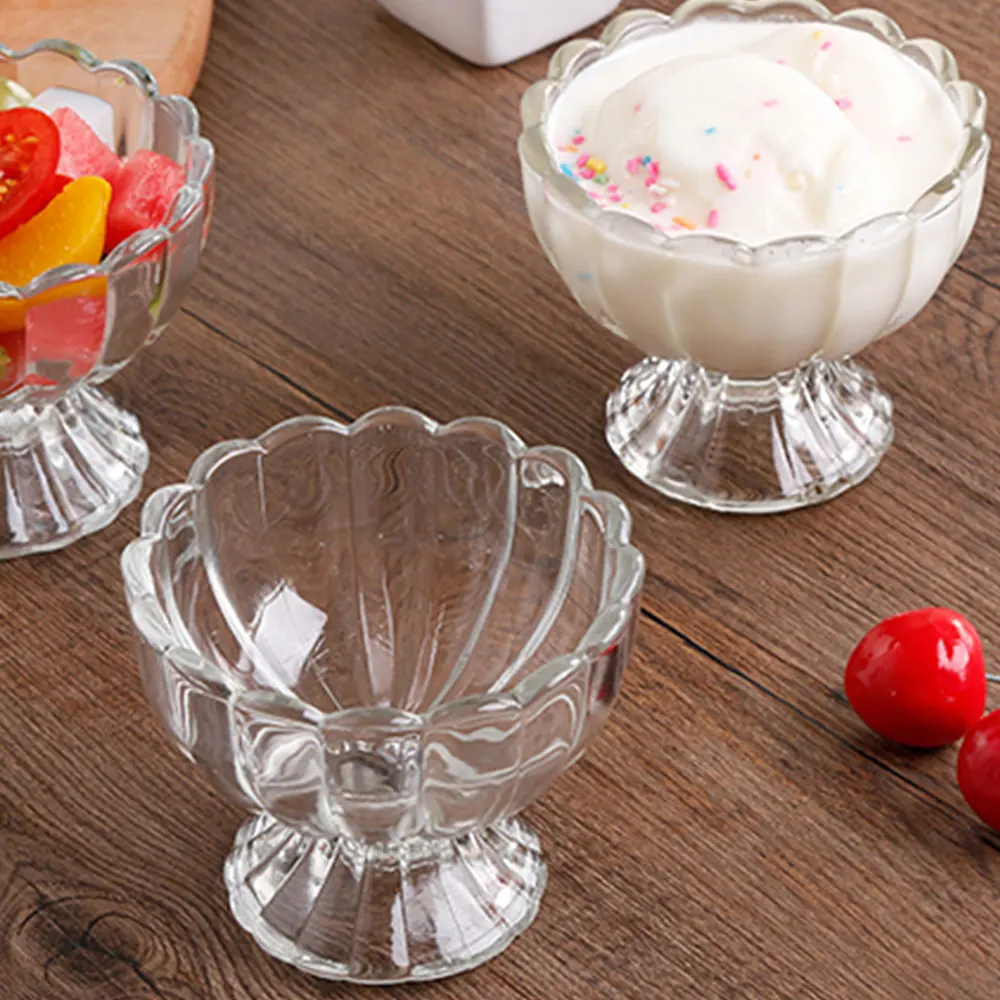 

Transparent Cup Milkshake Beverage Dessert Salad Bowl Home Kitchen Accessories