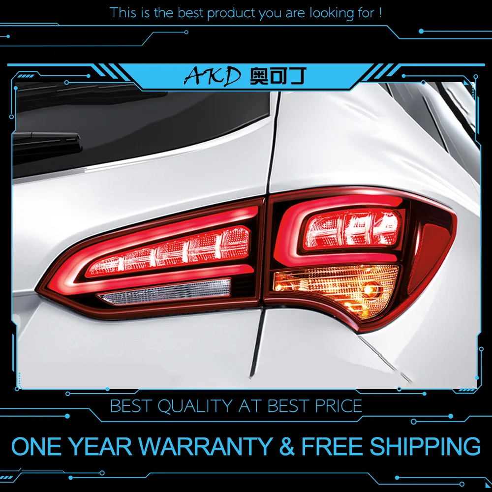 

AKD tuning cars Tail lights For Hyundai ix45 Santa Fe 2013-2017 Taillights LED DRL Running lights Fog lights angel eyes Rear