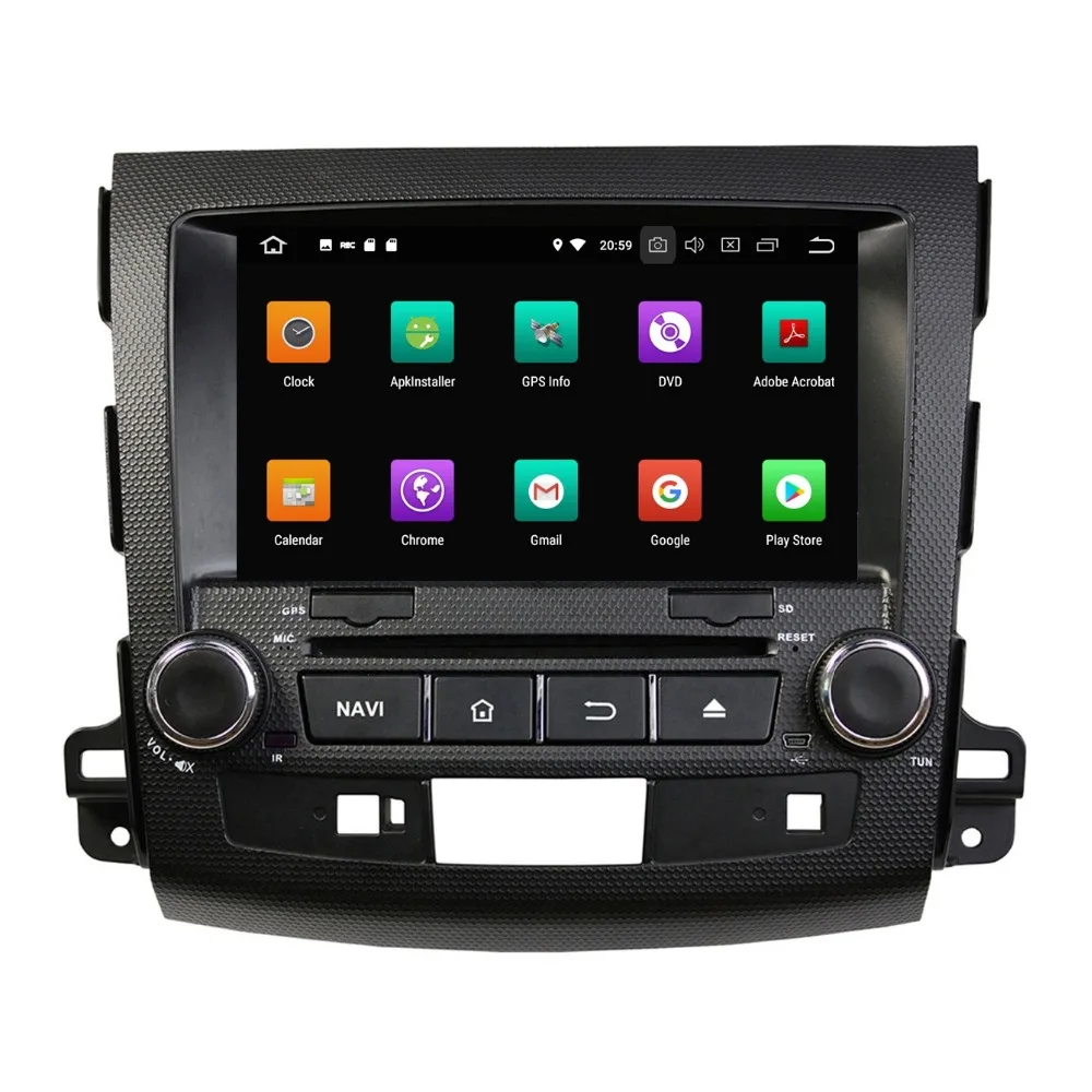 Discount 4GB RAM Android 8.0 Octa Core 2 din 8" Car DVD GPS for Mitsubishi Outlander 2006-2012 stereo Radio Bluetooth WIFI USB 32GB ROM 3