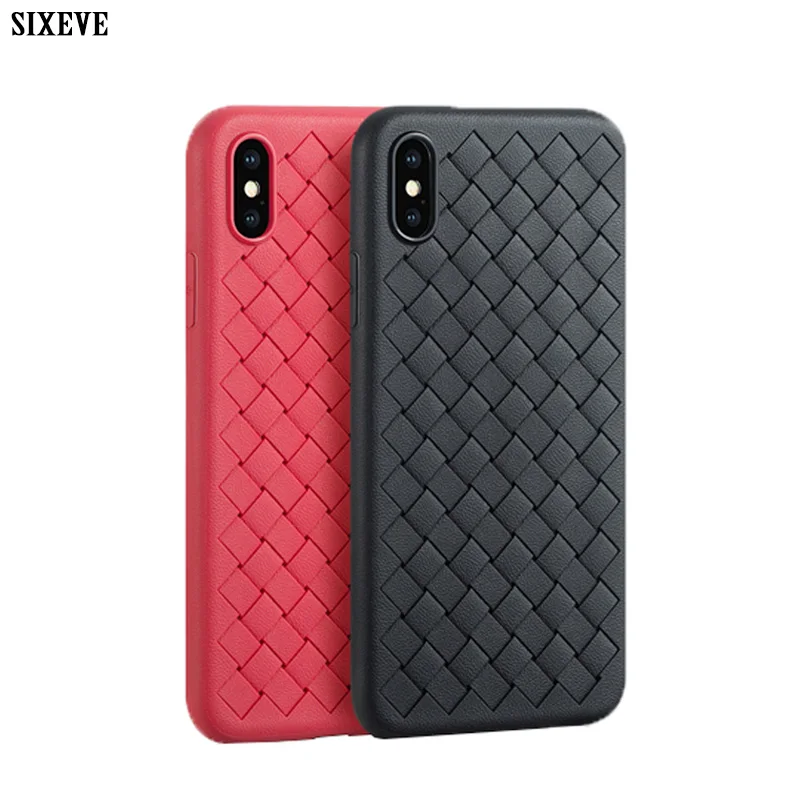 

Luxury Soft Woven Case For iPhone XS Max XR X iPhone 6 S 6S 5 5S 7 8 Plus 7Plus 8Plus 6Plus Cell Phone Back Cover Bumper Housing
