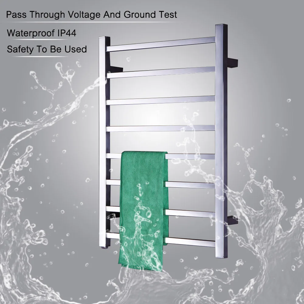 New Design Electric Heated Towel Rack Square bars Towel drying Heater