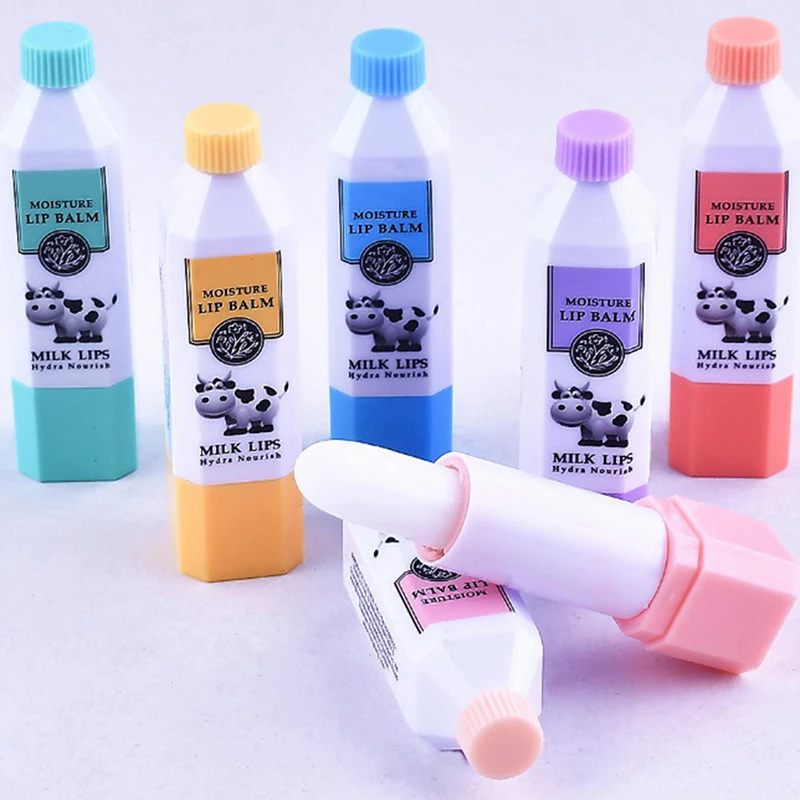

Beauty Cosmetics Cute Milk Moisturizing Lip Balm Lip Protector Sweet Taste Lips Care For Beauty Random Color