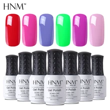 HNM 8 мл 28 цветов лак для ногтей УФ-светодиодный Гель-лак замачиваемый Гель-лак полуперманентное тиснение Гибридный лак Esmaltes Ink