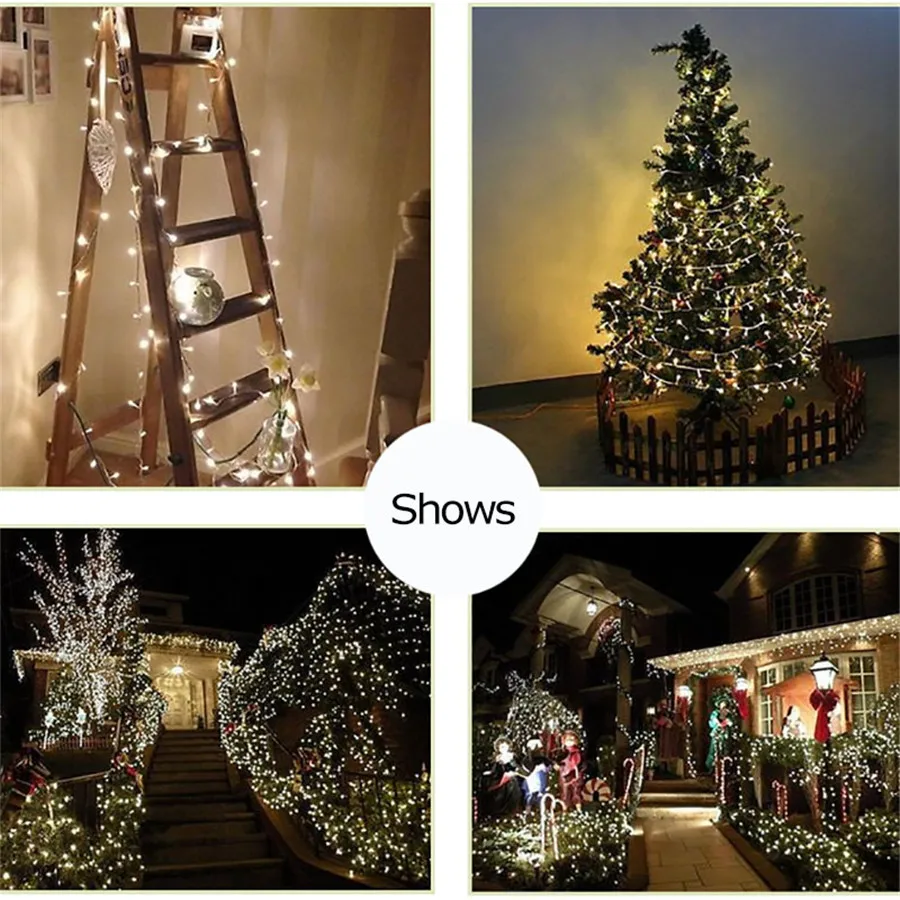 Coversage 10 m 100 Led cadena Luces guirnalda árbol de Navidad Luz de hadas impermeable Home Garden Party decoración de vacaciones al aire libre Coversage 10 m 100 Led cadena Luces guirnalda árbol de Navidad Luz de hadas impermeable Home Garden Party decoración de vacaciones al aire libre