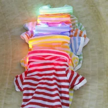 Светодиодный светильник светящаяся полоса Домашние животные собака футболка со щенком хлопок короткий рукав одежда Лучшая цена