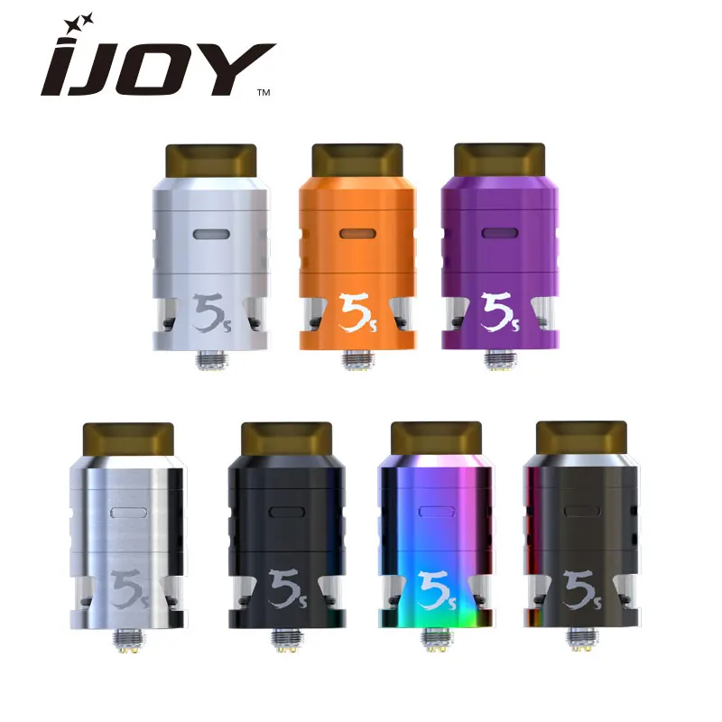 

Original Ijoy RDTA 5S Tank Atomizer 2.6ml Capacity Central Filling Adjustable Airflow IJOT RDTA for IJOY Captain Mod E-cig Vape